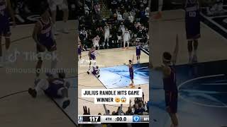 Julius Randle hits game winner 😤😳shorts clutch [upl. by Esenahs888]