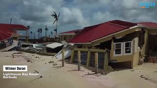 Drone footage of Barbuda resort after Hurricane Irma  Wisden India [upl. by Faulkner]