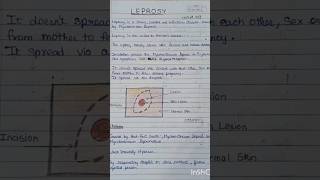 Leprosy Notes Video lecture available on channel nursingstudent bpharmacymbbs [upl. by Aicirtam]