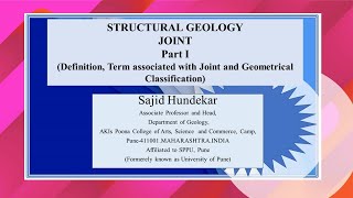 JOINTS  Definition Attitude of Joints and Geometric Classification [upl. by Lemrahc346]