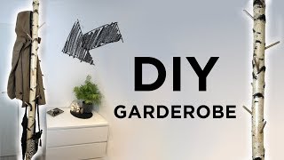 Garderobe bauen aus Baumstamm  Birke  DIY [upl. by Ramah613]