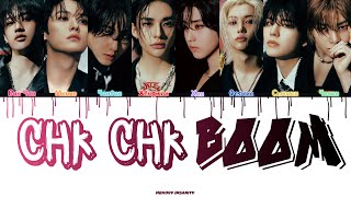 Stray Kids 스트레이 키즈 TRACK Chk Chk Boom full Lyrics  текст перевод лексика [upl. by Yhprum87]