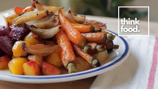 Roasted Vegetables Recipe  Miso Honey Roasted Vegetables [upl. by Sig675]