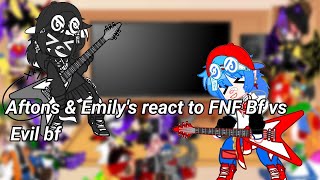 Aftons amp Emilys react to FNF Bf vs Evil bf full series Gc My Au Enjoy [upl. by Lagas]