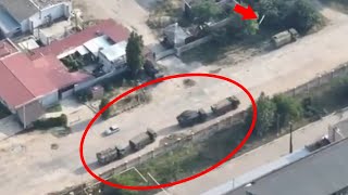 Four Kamaz Supply Truck Destroyed By Single GMLRS Rocket [upl. by Ardnaeel]