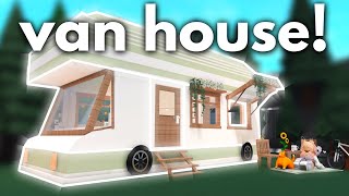 Building a CAMPER VAN HOUSE in Bloxburg [upl. by Varrian]