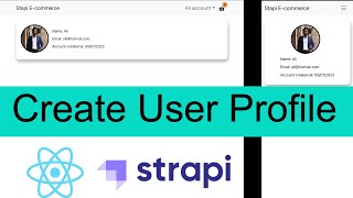 Create User Profile in Reactjs and Strapi Step By Step for Beginners and Mid level [upl. by Ahsaeym846]