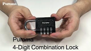 User Guide  How to Set and Reset Puroma 4 Digit Combination Lock  Official Ver [upl. by Pillihpnhoj]