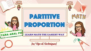 How to solve partitive proportion problems [upl. by Mohun]