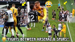 😂FULL VIDEO🎥 Arsenal amp Spurs Fghts😡In London Derby Timber And Saka 😆Spurs 01 Arsenal [upl. by Markman]