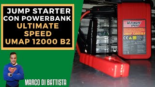 Avviatore jump starter con Powerbank Ultimate speed UMAP 12000 B2 RECENSIONE [upl. by Anairo]