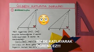 ÜÇGEN KATLAMA SORULARI  YKS GEOMETRİ 2020 [upl. by Anwahsat]