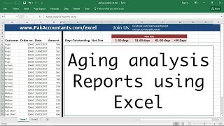 Aging Analysis Reports using Excel  How To [upl. by Theresina4]