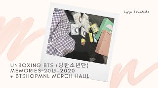 UNBOXING BTS 방탄소년단 MEMORIES 2019 amp MEMORIES 2020  BTSHOPMNL MERCH HAUL  Lyza Benedicto [upl. by Cagle]