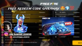 FREE REDEEM CODE GIVEAWAY WITH COSTOM 🤩💯💎 freefire freefirelivestream freefirelive livestream [upl. by Hnoj391]