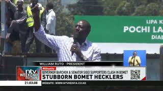 Stubborn Bomet hecklers grab Rutos attention [upl. by Vanderhoek]