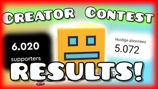 Geometry Dash Creator Contest RESULTS 5k subscribers and 6k supporters [upl. by Chafee]