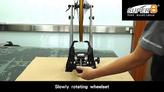 How to Use the TBPF35 Professional mechanic wheel truing stand EN [upl. by Deyes947]