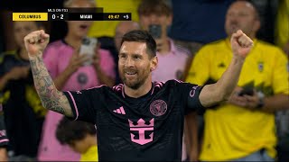 Lionel Messi scores two goals including a RIDICULOUS free kick vs Columbus in the first half [upl. by Laitselec987]