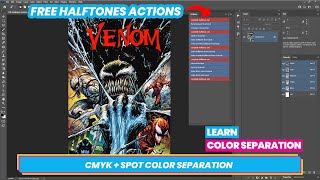 How to Do CMYK  Spot Color Separation in Photoshop for Screen Printing [upl. by Sakmar]