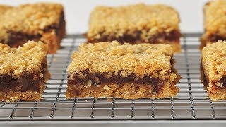 Date Squares Classic Verson  Joyofbakingcom [upl. by Leatrice]