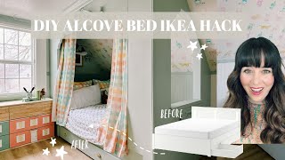 Alcove Bed IKEA Hack DIY kids bed with storage 🛏 [upl. by Georgette]