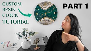 Resin Geode Clock tutorial part 1 resin art epoxy clock [upl. by Inva798]