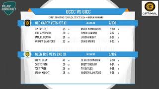 Old Carey Vets 1st XI v Glen Iris Vets 2nd XI [upl. by Koh]