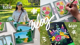 I made 20 paintings to give away 🌸 LEGO Wildflower Bouquet Set [upl. by Aurea]