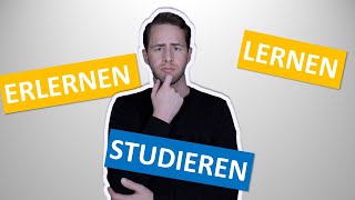 Studieren lernen oder erlernen  Unterschied  Schrecklich Deutsch [upl. by Arvie]