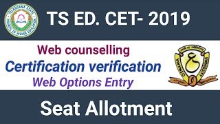 TS EdCET Counselling Notification 2019 [upl. by Cornelie123]