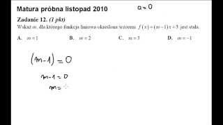 funkcja liniowa  zadania maturalne [upl. by Barrada]