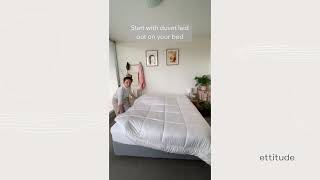 Life hack the easiest way to change a duvet [upl. by Gibbon752]