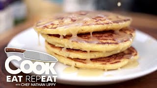 Easy Breakfast Johnny Cakes  Cook Eat Repeat  Blackstone Griddles [upl. by Kcirrag774]