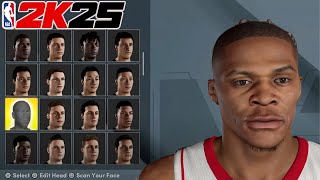 RUSSLE WESTBROOK FACE CREATION IN NBA 2K25 [upl. by Yendirb]