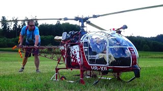 WORLD LARGEST RC SCALE SA315B LAMA RC TURBINE MODEL HELICOPTER [upl. by Carrnan]