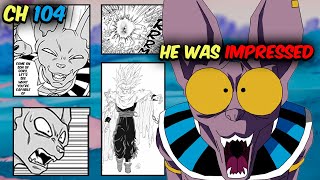 Ch 104  Beerus challenges Gohan to a battle and trembles at seing his beast transformation [upl. by Nedap]