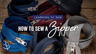 Learning to Sew Part 5 How to Sew a Zipper [upl. by Einaled]