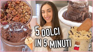 5 DOLCI SANI E PRONTI IN 5 MINUTI BreakfastWithGaia [upl. by Lemmueu]