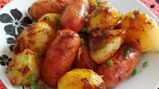 LINGUIÇA COM BATATAS ASSADA NA PANELA DE PRESSÃO [upl. by Ailb185]