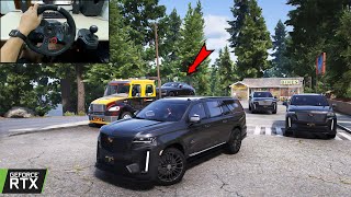 Robbing NEW RollsRoyce Spectre from MAFIA CONVOY in GTA 5  Cadillac Escalade V CONVOY Gameplay [upl. by Ramal644]