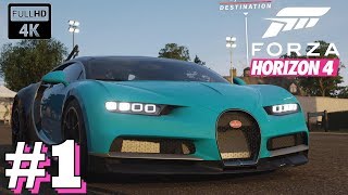 FORZA HORIZON 4 FR Découverte  Sprint du festival Horizon Cascadeur Chapitre 1   4K Ultra [upl. by Ynnek]