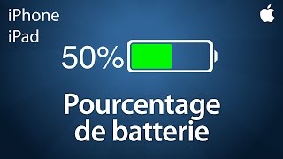 Afficher le pourcentage de batterie sur iPhone et iPad [upl. by Naelcm]