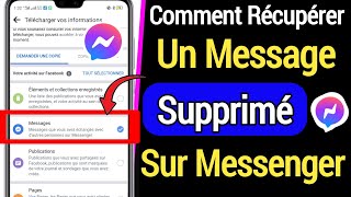 Comment récupérer un message supprimé sur Messenger 2022  Récupérer un message Facebook supprimé [upl. by Godiva]