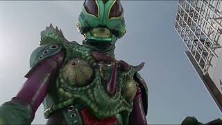 Mele Gekiranger Chameleon Villainess with Green Battle Suit [upl. by Kcirredal]