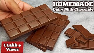 How to Make Dairy Milk Chocolate Bar at Home  Silky Smooth Milk Chocolate Recipe [upl. by Annoel]