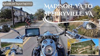 Motorcycle Ride Madison VA to Sperryville VA On Route 231 All Ride amp No Chat [upl. by Umont]