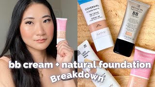 Drugstore BB creams  natural foundations Review  Covergirl Almay Revlon [upl. by Onurb]