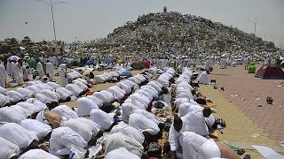 Muslim pilgrims gather at Mount Arafat for Hajjs key moment [upl. by Tiffi]