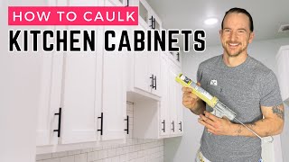 How To Caulk Kitchen Cabinets For Painting [upl. by Kyte]